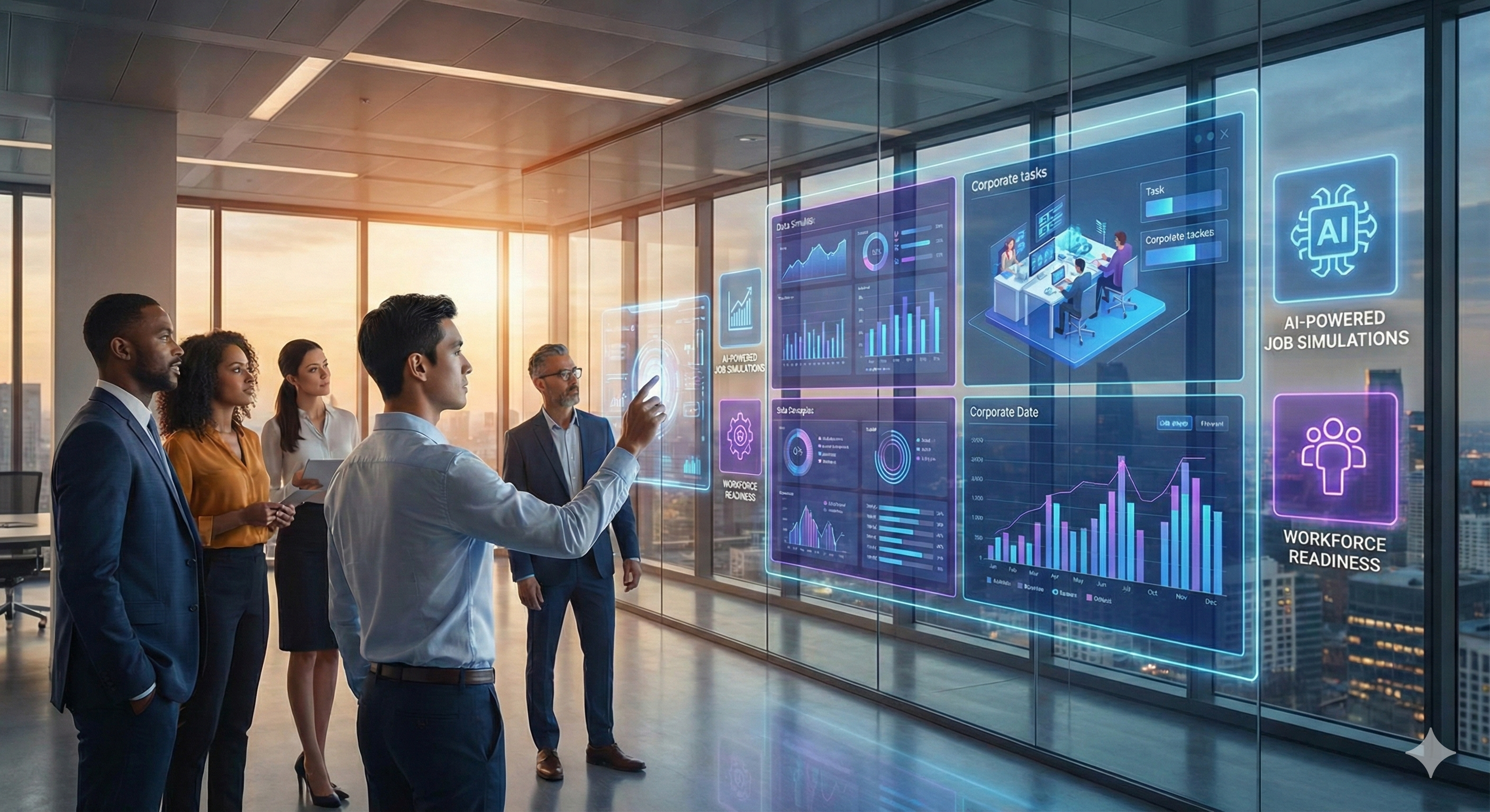 InLustro job simulation dashboard preview